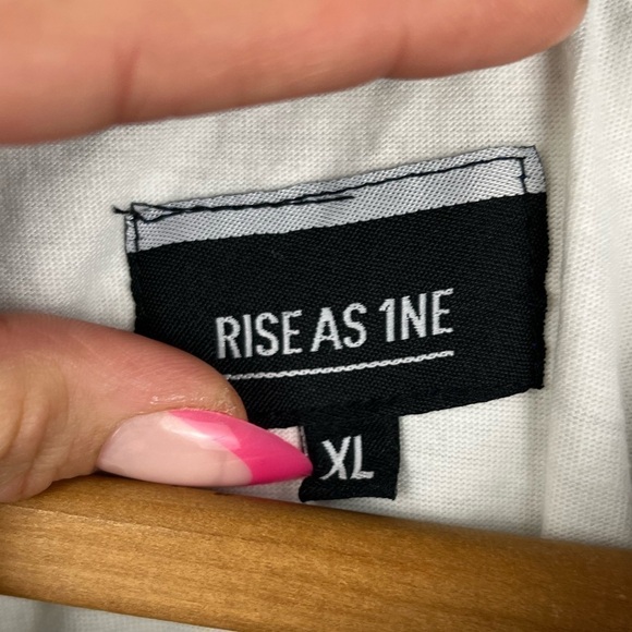 rise As 1ne Mens Short Sleeve Graphic Tee Blue White Cloud - Picture 9 of 11